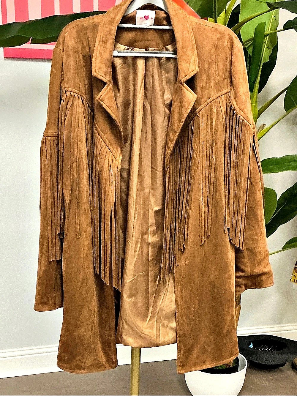 Buddy Love Women's Brown Fringe Jacket
